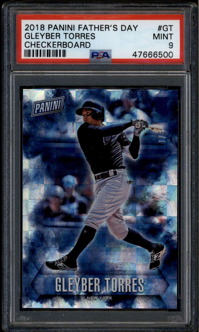 2018 Panini Father's Day Checkerboard GT Gleyber Torres Rookie RC 4/5 PSA 9 MINT