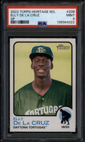 2022 Topps Heritage Minors 208 Elly De La Cruz Rookie RC SP PSA 9 MINT