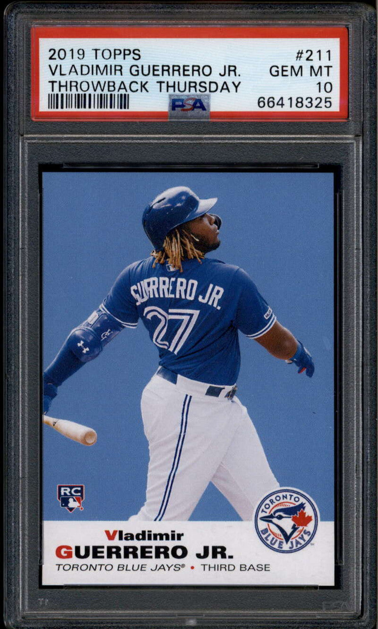 2019 Topps Throwback Thursday 211 Vladimir Guerrero '69 Football RC PSA 10 18325