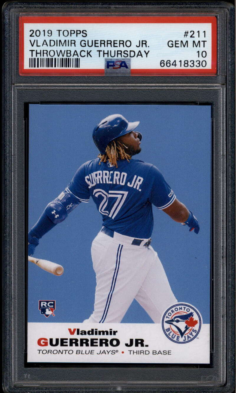 2019 Topps Throwback Thursday 211 Vladimir Guerrero '69 Football RC PSA 10 18330
