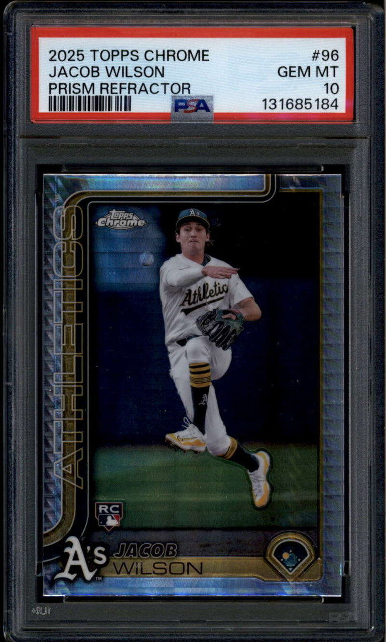 2025 Topps Chrome Prism Refractor 96 Jacob Wilson Rookie RC PSA 10 GEM MT