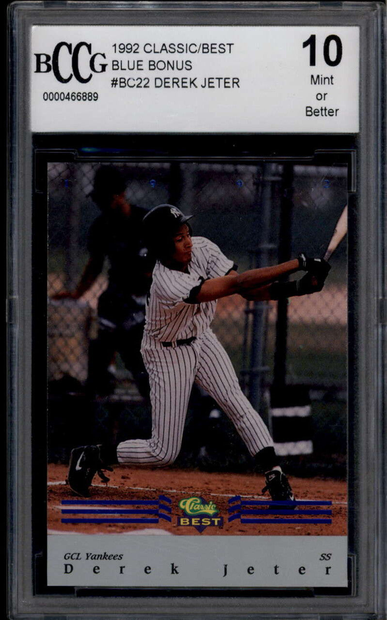 1992 Classic/Best Blue Bonus bc22 Derek Jeter Rookie RC BCCG 10 Mint or Better