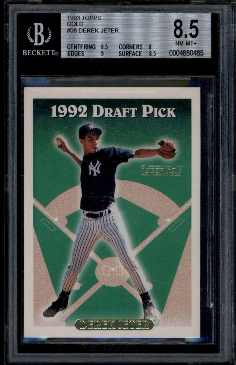 SOLD 185459 1993 Topps Gold 98 Derek Jeter Rookie RC BGS 8.5 NM-MT+