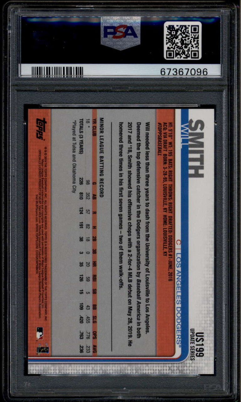 SOLD 185475 2019 Topps Update Walgreens Yellow us199 Will Smith Rookie RC PSA 10 GEM MT