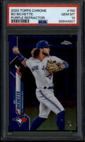 SOLD 185477 2020 Topps Chrome Purple Refractor 150 Bo Bichette Rookie RC 239/299 PSA 10 GEM