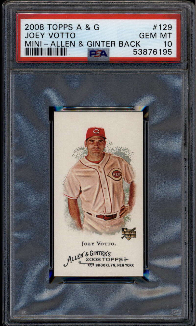 2008 Topps Allen and Ginter Mini A G Back 129 Joey Votto Rookie RC PSA 10 GEM MT