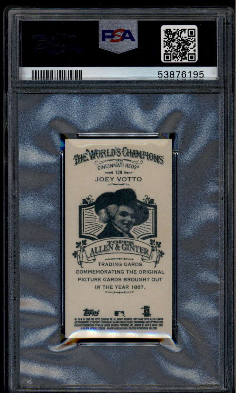 2008 Topps Allen and Ginter Mini A G Back 129 Joey Votto Rookie RC PSA 10 GEM MT
