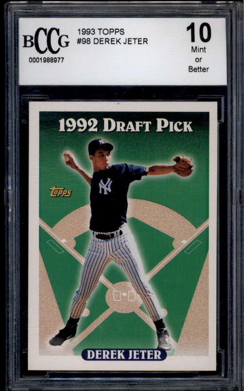 1993 Topps 98 Derek Jeter Rookie RC BCCG 10 MINT or Better
