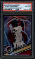 2022 Bowman's Best Prospects Red Refractor Jackson Chourio Rookie RC /10 PSA 8.5