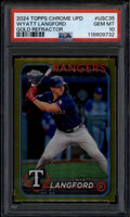 2024 Topps Chrome Update Gold Refractor Wyatt Langford Rookie RC 23/50 PSA 10