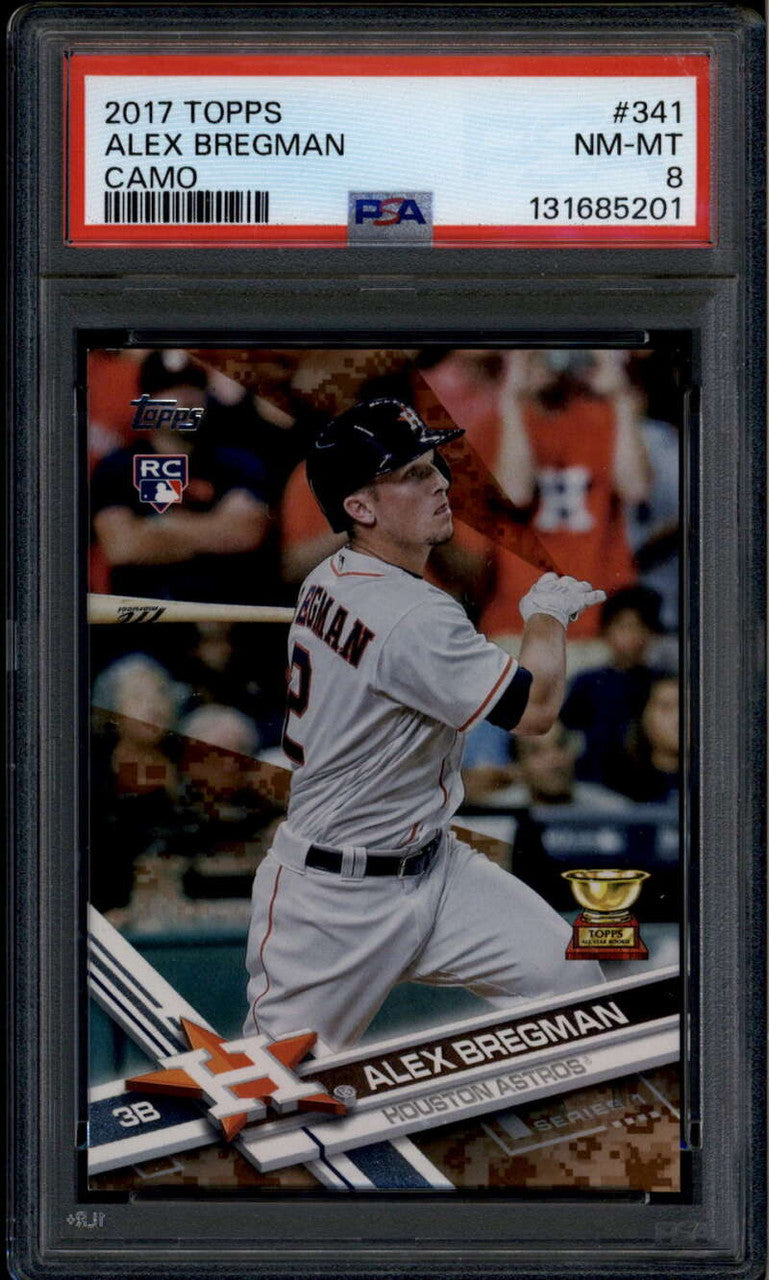 2017 Topps Memorial Day Camo 341 Alex Bregman Rookie RC 13/25 PSA 8 NM-MT