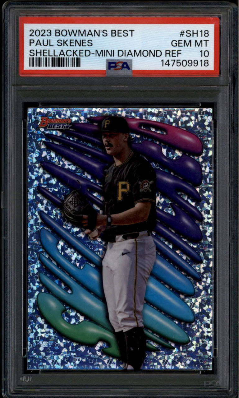 2023 Bowman's Best Shellacked Mini Diamond Refractor sh18 Paul Skenes RC PSA 10