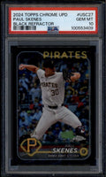 2024 Topps Chrome Update Black Refractor Paul Skenes Rookie Debut RC 4/10 PSA 10