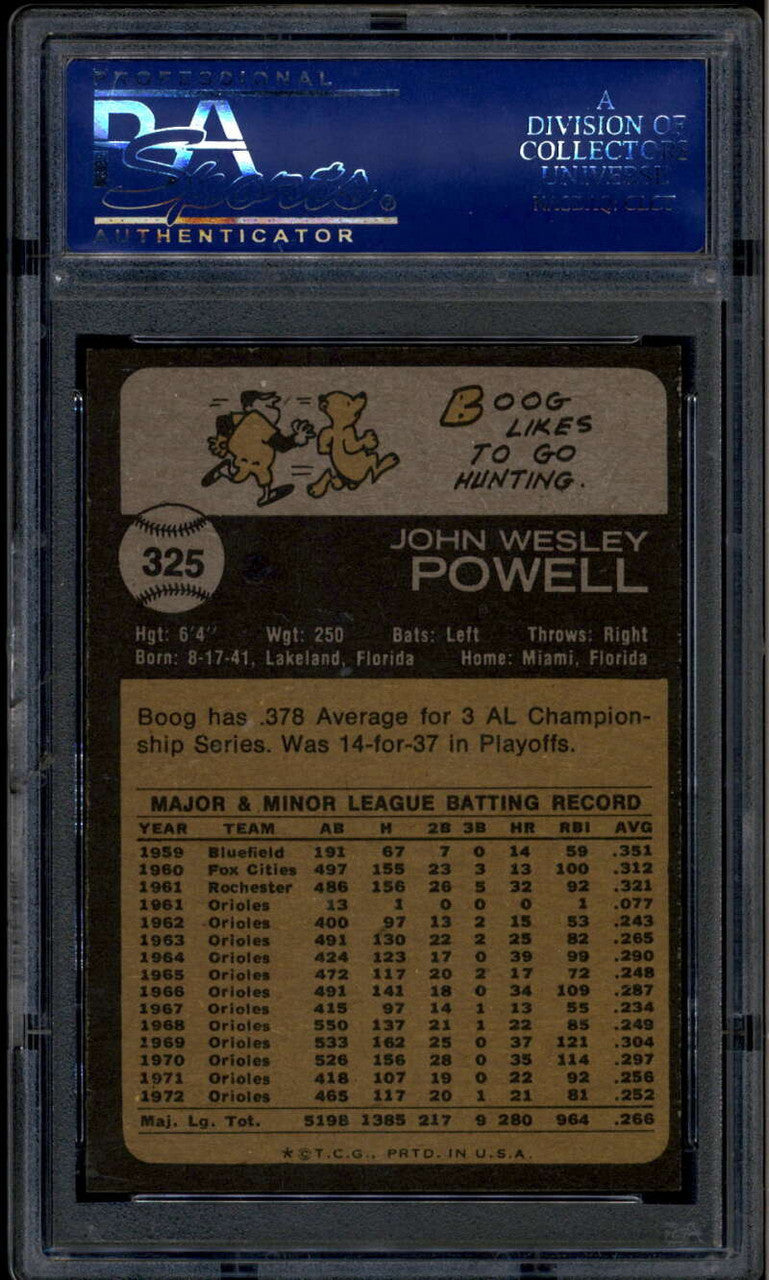 1973 Topps 325 Boog Powell PSA 7 NM