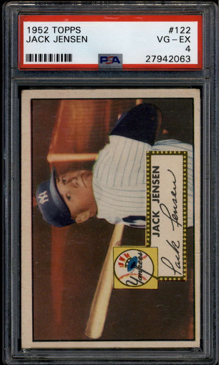 1952 Topps 122 Jack Jackie Jensen PSA 4 VG-EX