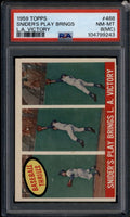 1959 Topps 468 Duke Snider BT Thrills Snider's Play LA Victory PSA 8 MC NM-MT