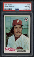 1978 Topps 222 Jerry Martin PSA 10 GEM MT