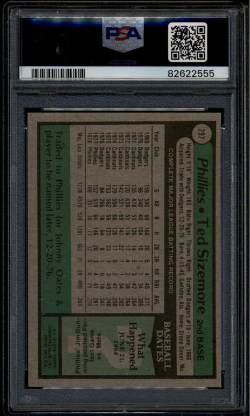 1979 Topps 297 Ted Sizemore PSA 10 GEM MT 82622555
