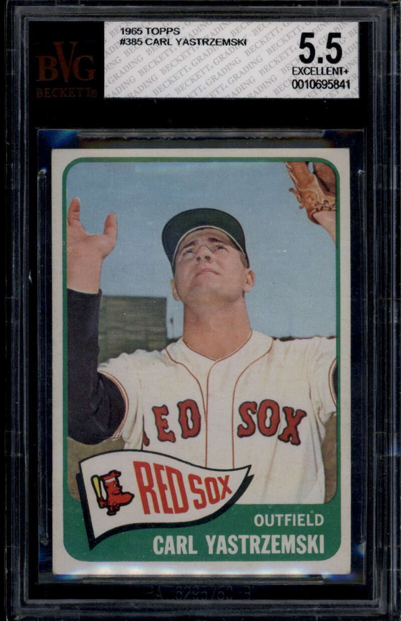 1965 Topps 385 Carl Yastrzemski BGS BVG 5.5 EXCELLENT+