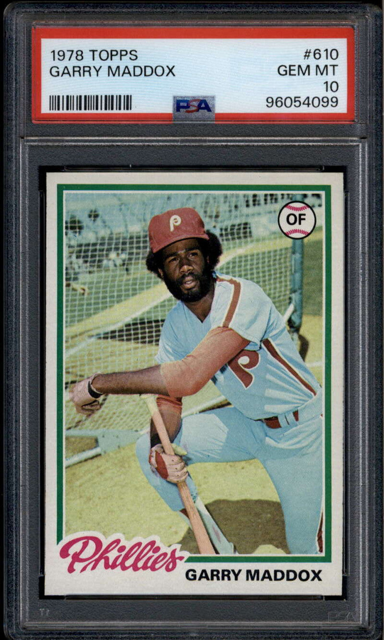 SOLD 185568 1978 Topps 610 Garry Maddox PSA 10 GEM MT