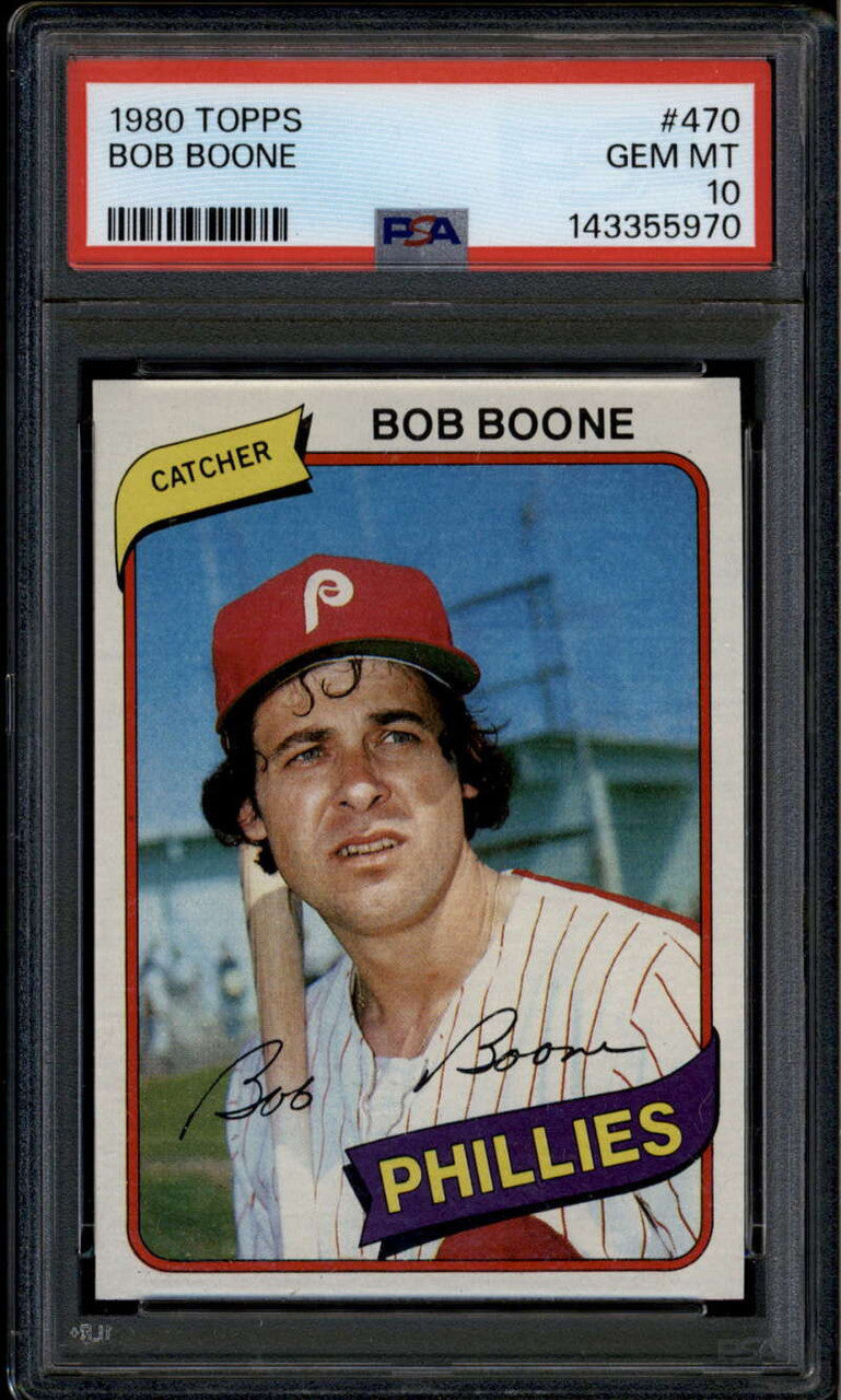 1980 Topps 470 Bob Boone PSA 10 GEM MT