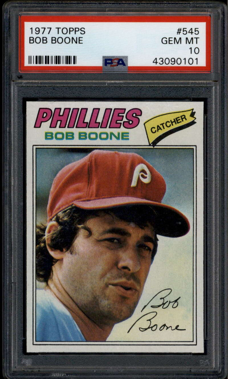 SOLD 185586 1977 Topps 545 Bob Boone PSA 10 GEM MT