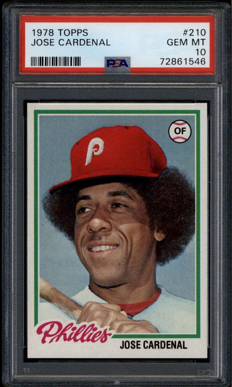 SOLD 185588 1978 Topps 210 Jose Cardenal PSA 10 GEM MT