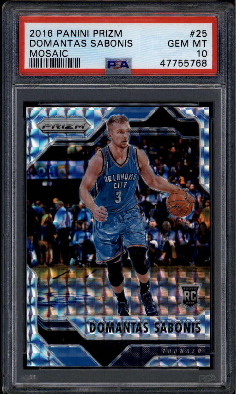 2016-17 Panini Prizm Mosaic 25 Domantas Sabonis Rookie RC PSA 10 GEM MT