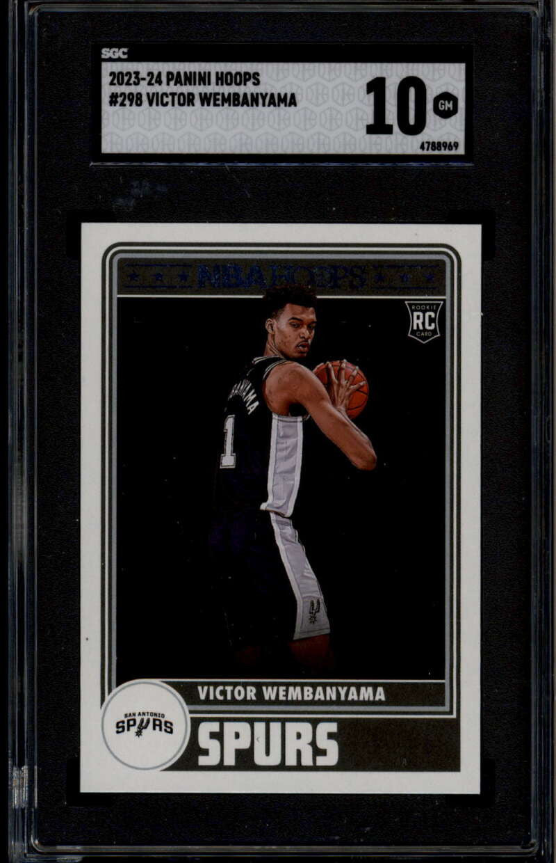 SOLD 185658 2023-24 Hoops 298 Victor Wembanyama Rookie RC SGC 10 GM 4788969