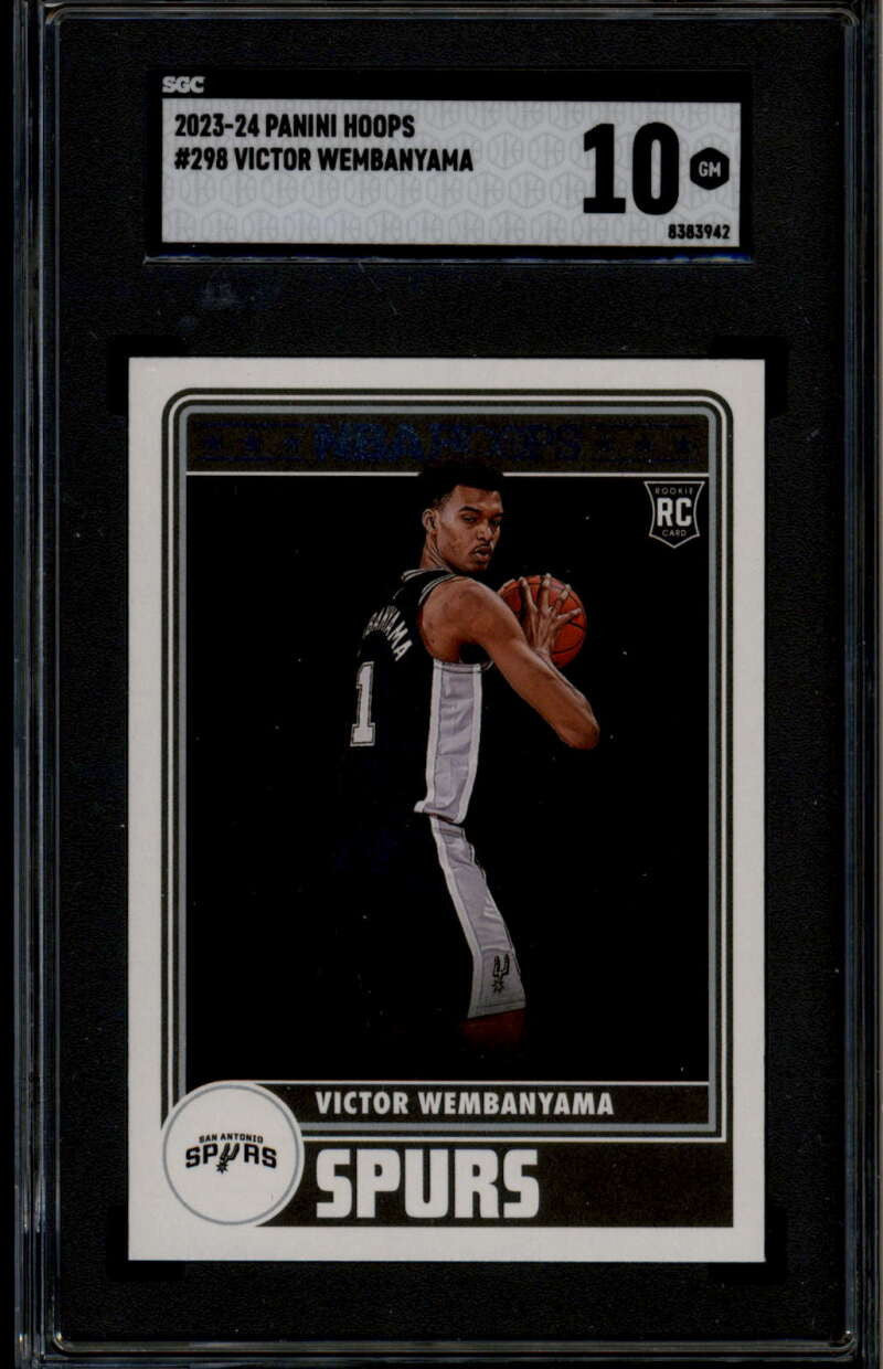 SOLD 185659 2023-24 Hoops 298 Victor Wembanyama Rookie RC SGC 10 GM 8383942