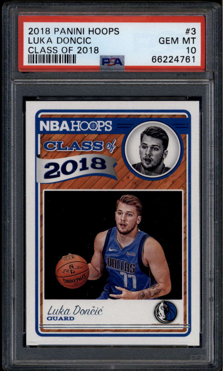 2018-19 Hoops Class of 2018 3 Luka Doncic Rookie RC PSA 10 GEM MT