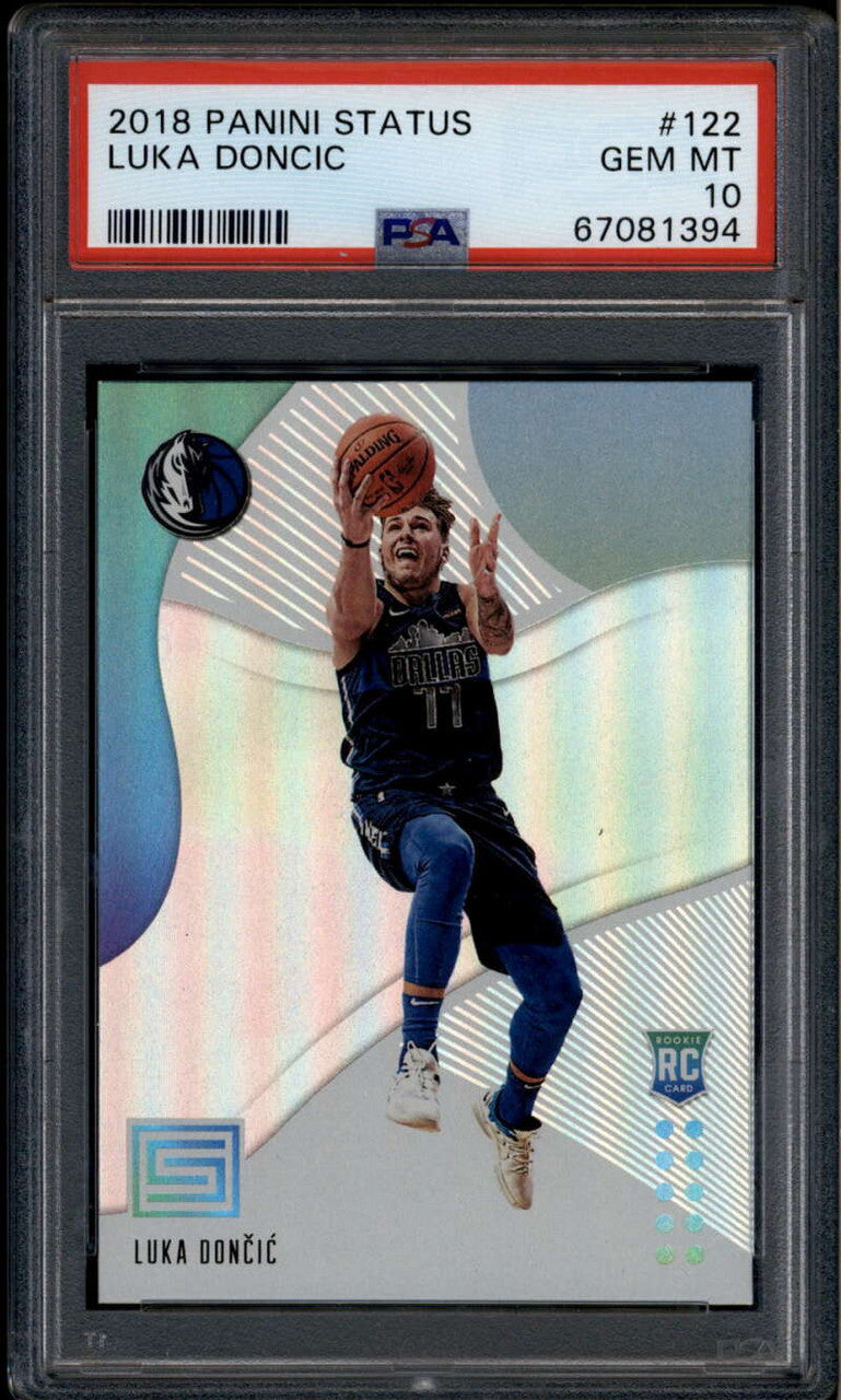 SOLD 185691 2018-19 Panini Status 122 Luka Doncic Rookie RC PSA 10 GEM MT