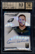 SOLD 185700 2016 Elite Pen Pals PPCW Carson Wentz Rookie RC Auto BGS 9.5 GEM MINT 10