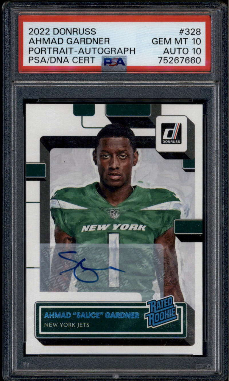 2022 Donruss Rated Portrait Autographs 328 Ahmad Gardner RC Auto 38/49 PSA 10