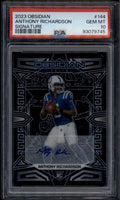 2023 Panini Obsidian Signatures 144 Anthony Richardson Rookie RC Auto PSA 10 GEM