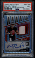 SOLD 185738 2024 Donruss Optic Rookie Autographs Michael Penix Jr. RC Patch Auto 12/25 PSA 9