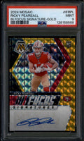 2024 Panini Mosaic In Focus Signatures Gold 8 Rickey Pearsall RC Auto 8/10 PSA 9