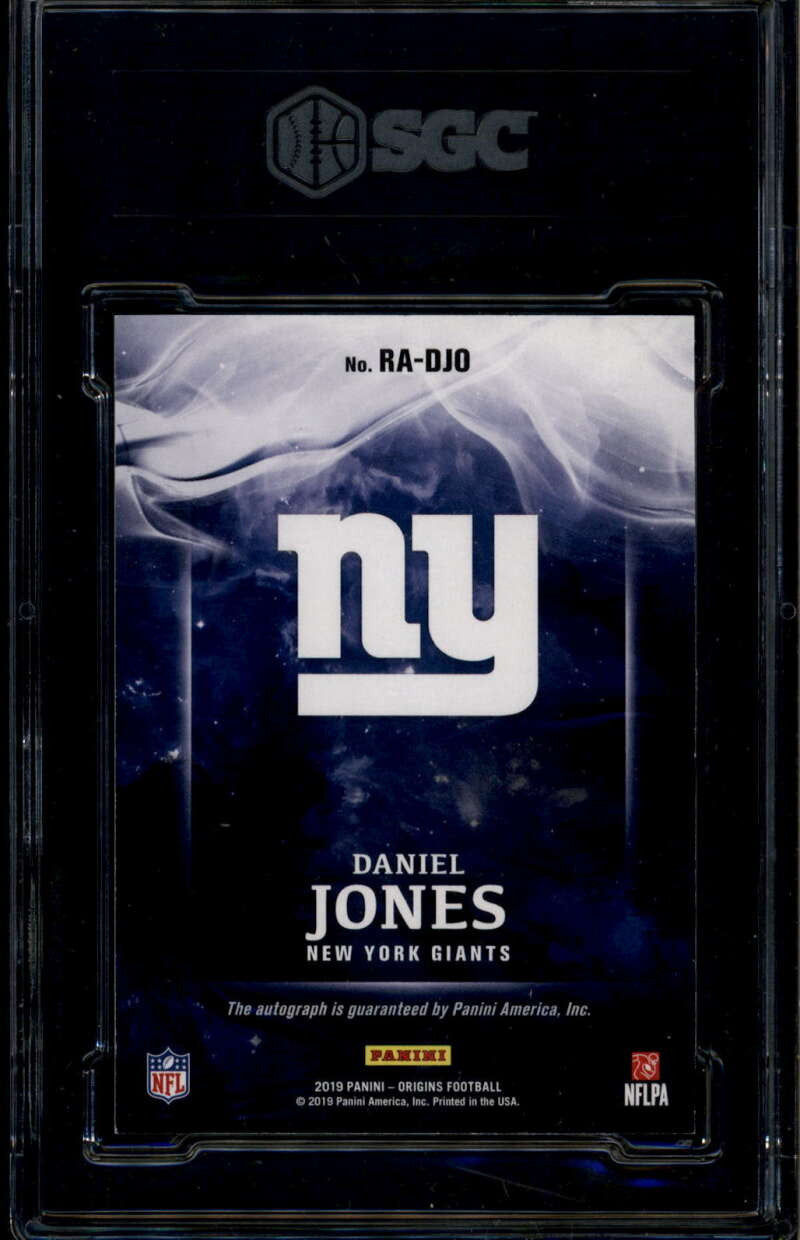 2019 Panini Origins Rookie Autographs Turquoise Daniel Jones RC Auto 12/25 SGC 9