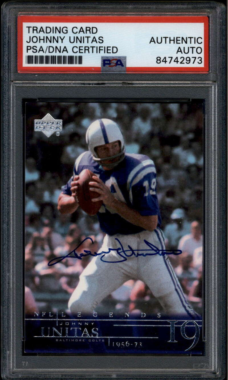2001 Upper Deck Legends 4 Johnny Untias PSA/DNA Certified Authentic Auto