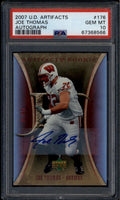 SOLD 185759 2007 Artifacts Rookie Autographs 176 Joe Thomas RC Auto 5/25 PSA 10 GEM MT
