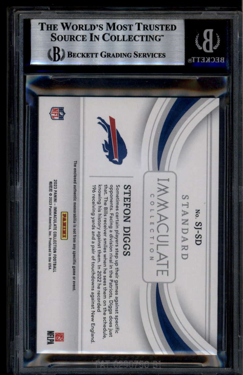 2023 Immaculate Collection Standard 45 Stefon Diggs Jumbo Jersey /49 BGS 9 MINT