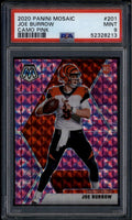 SOLD 185799 2020 Panini Mosaic Camo Pink Refractor 201 Joe Burrow Rookie RC PSA 9 MINT