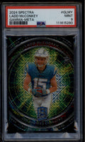 SOLD 185807 2024 Panini Spectra Gamma Meta 10 Ladd McConkey Rookie RC 24/30 PSA 9 MINT