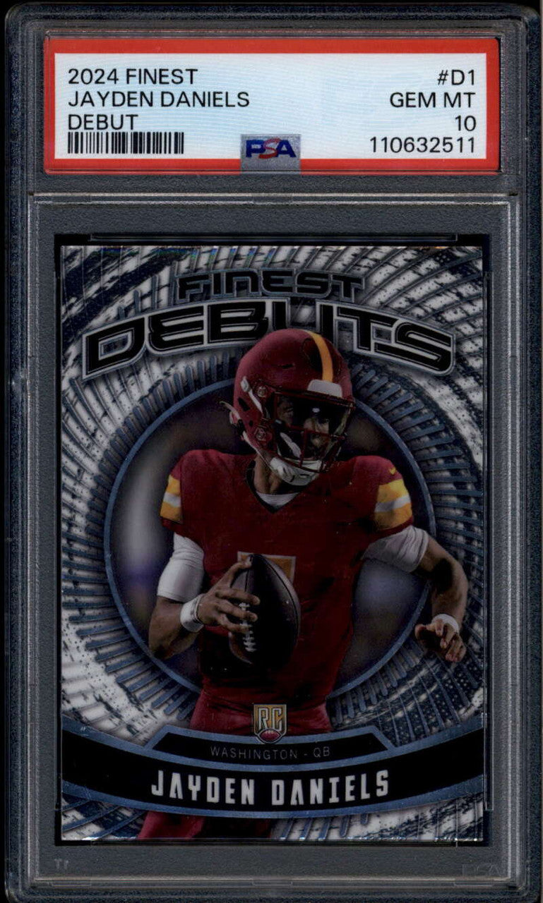 2024 Finest Debuts d1 Jayden Daniels Rookie RC PSA 10 GEM MT
