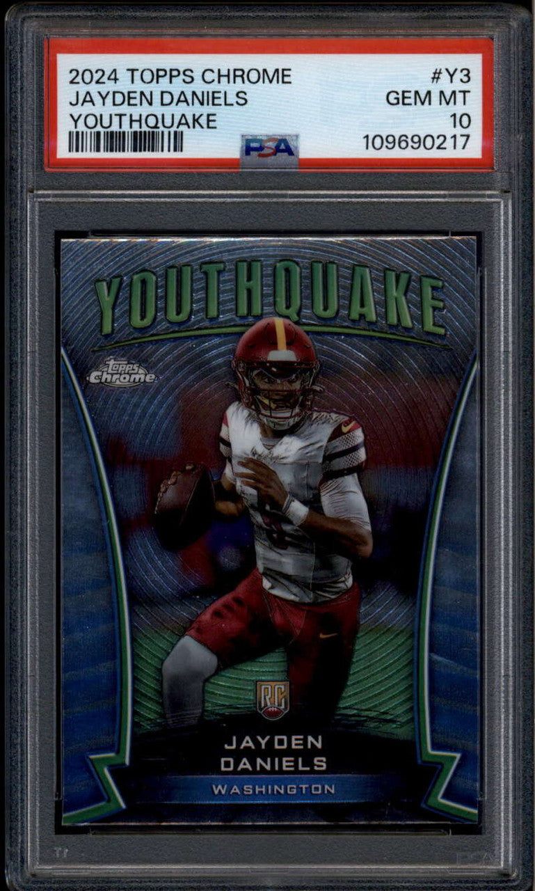 2024 Topps Chrome Youthquake y3 Jayden Daniels Rookie RC PSA 10 GEM MT