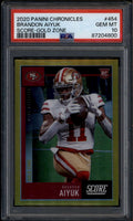 2020 Score Gold Zone 454 Brandon Aiyuk Chronicles Rookie RC 26/50 PSA 10 GEM
