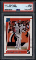 2021 Donruss 262 Ja'Marr Chase RR Rated Rookie RC PSA 10 GEM MT 65634311
