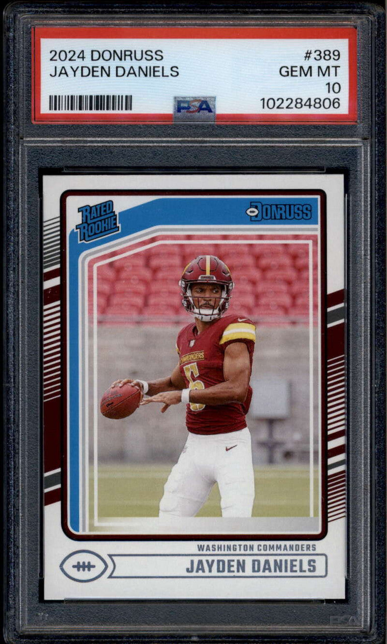 2024 Donruss 389 Jayden Daniels RR Rated Rookie RC PSA 10 GEM MT