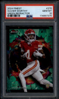2024 Finest Green Refractor 270 Xavier Worthy Rare Rookie RC 18/25 PSA 10 GEM MT