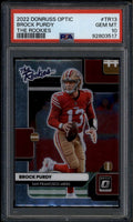2022 Donruss Optic The Rookies 13 Brock Purdy Rookie RC PSA 10 GEM MT